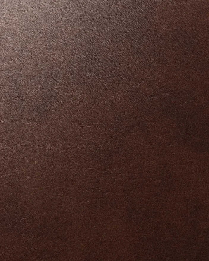 The full-grain leather, close up